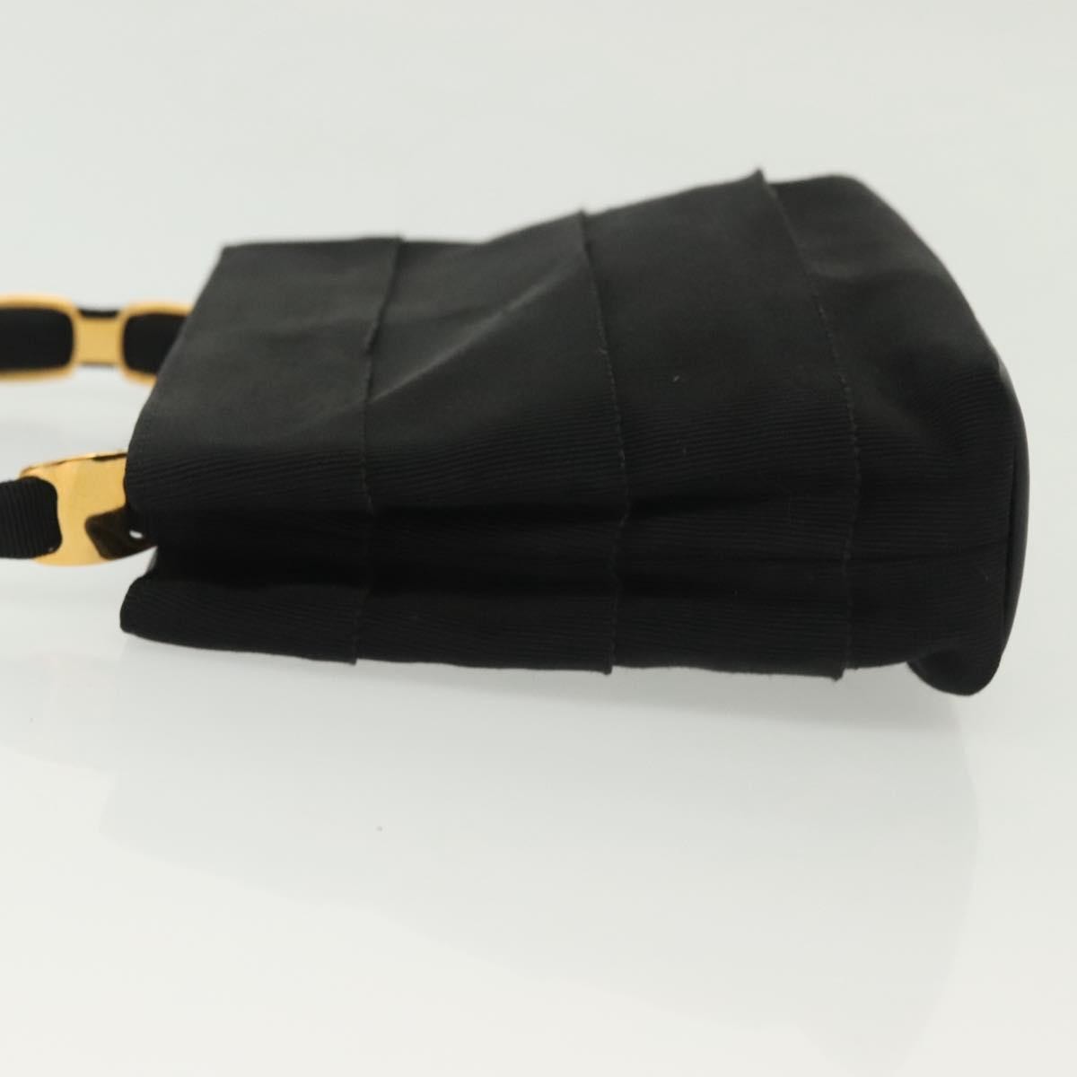 Salvatore Ferragamo Vala Handbag Black Canvas Good condition - Model View