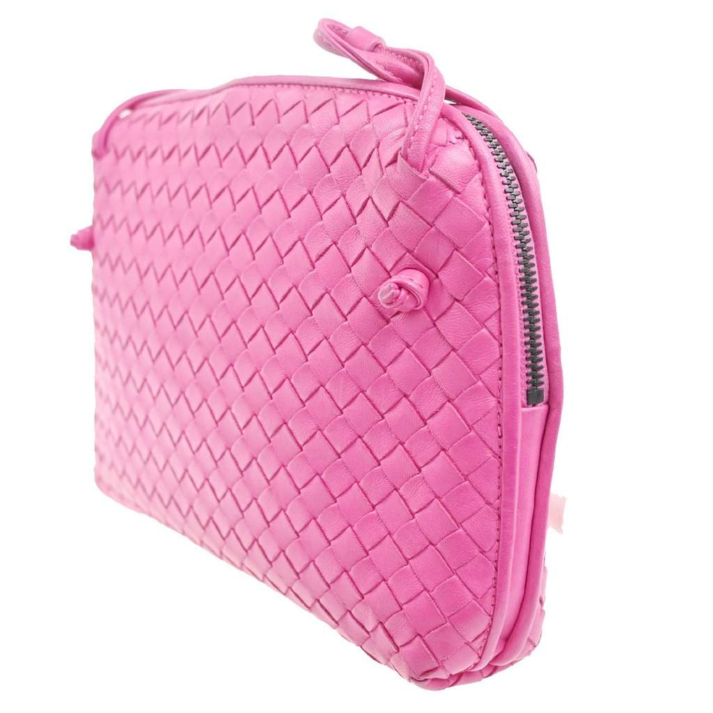 Bottega Veneta Nodini Crossbody Bag Pink Leather Good condition - Inside View