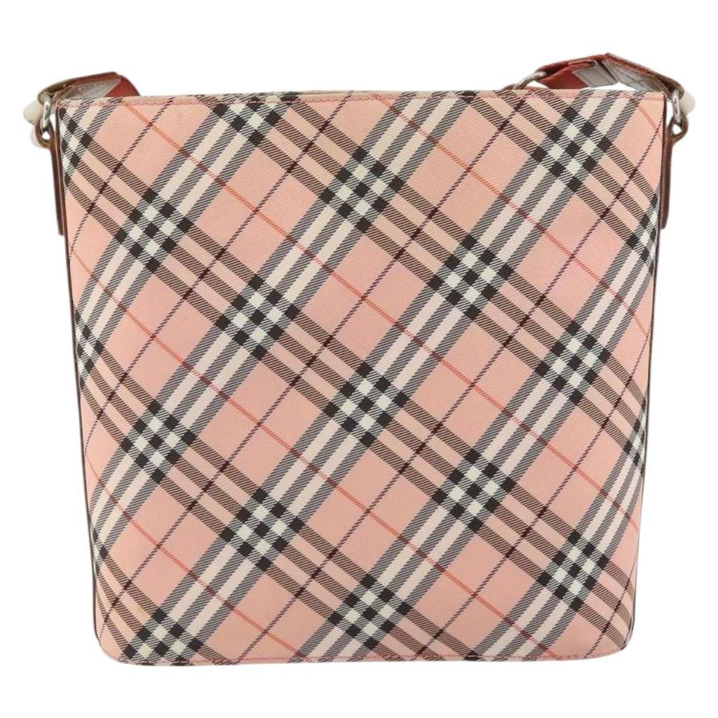 Burberry Nova check Shoulder bag Pink Canvas Good condition - Back View