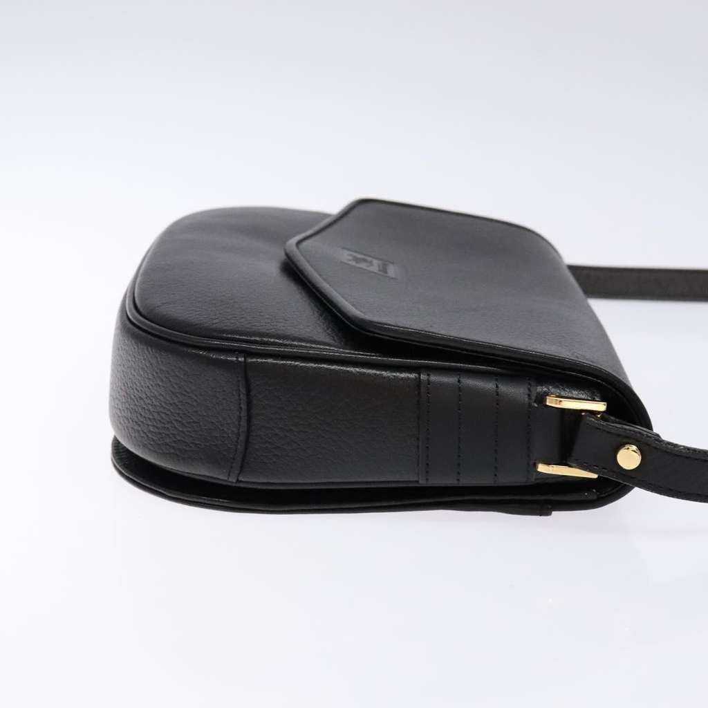 Burberry Flap Shoulder Bag Black Leather Good condition - Inside View