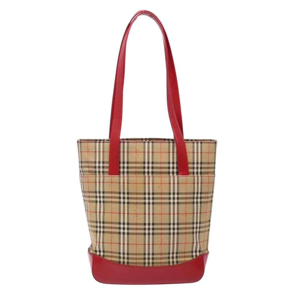 Burberry Nova Check Tote Beige Canvas Good condition - Back View