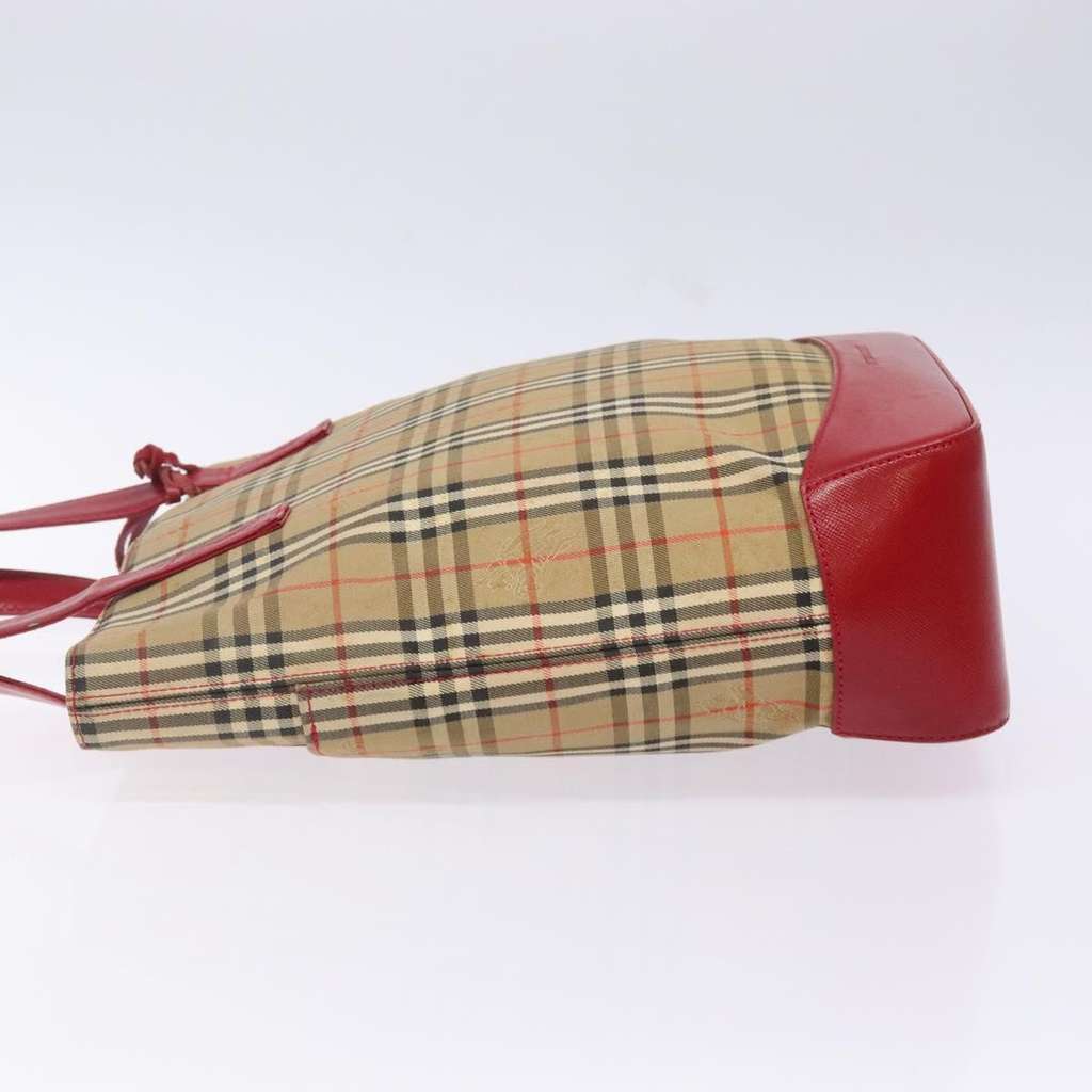 Burberry Nova Check Tote Beige Canvas Good condition - Model View