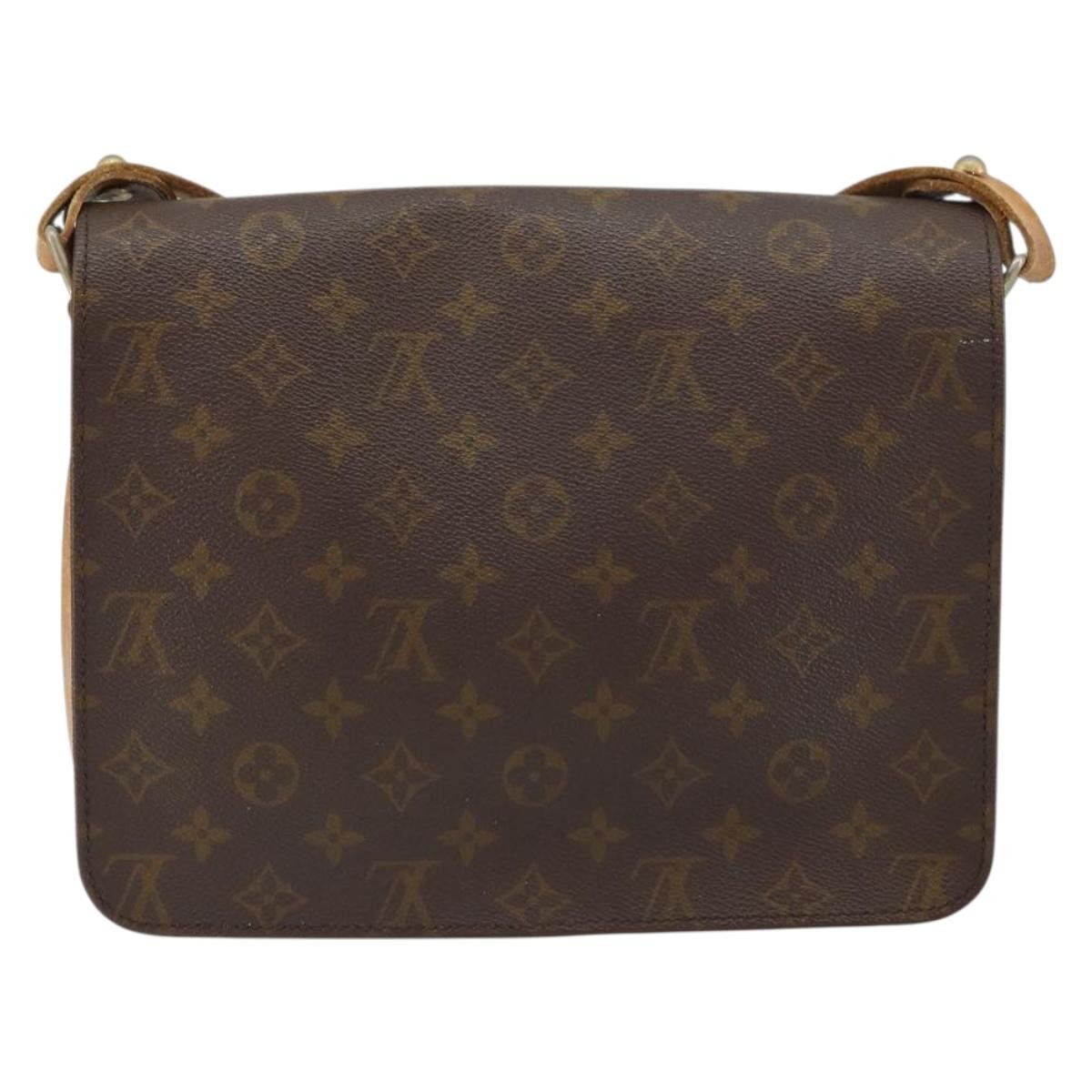 Louis Vuitton Cartouchiere Handbag Brown Canvas Fair condition - Back View