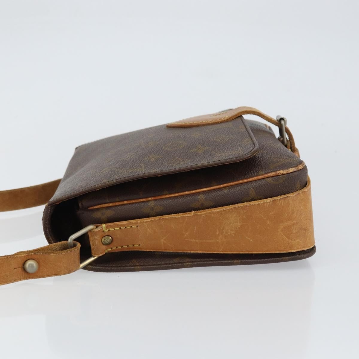 Louis Vuitton Cartouchiere Handbag Brown Canvas Fair condition - Model View