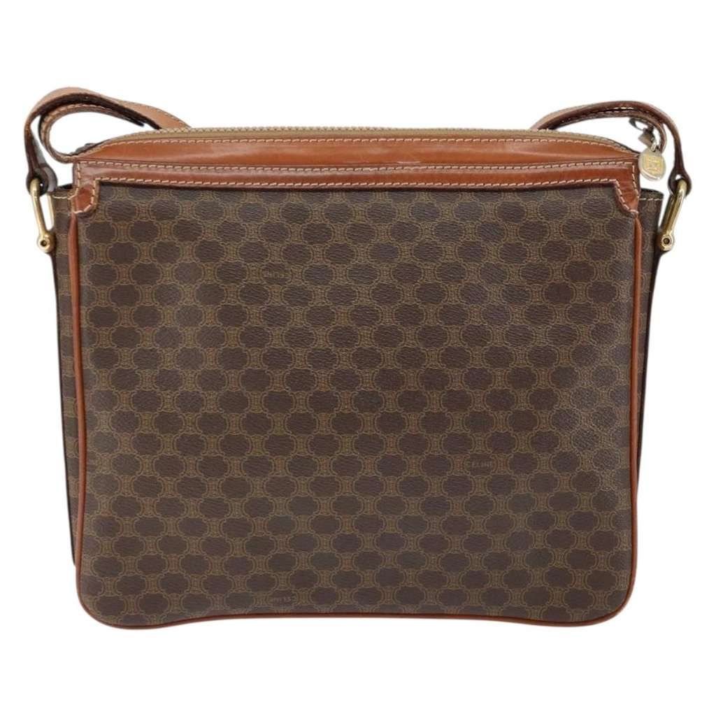 Celine Macadam Shoulder Bag Brown Canvas Good condition - Back View