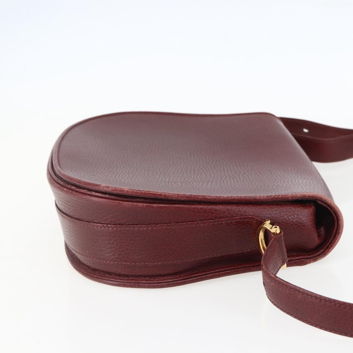Cartier Must de Cartier Shoulder Bag Burgundy Leather Fair condition - Model View