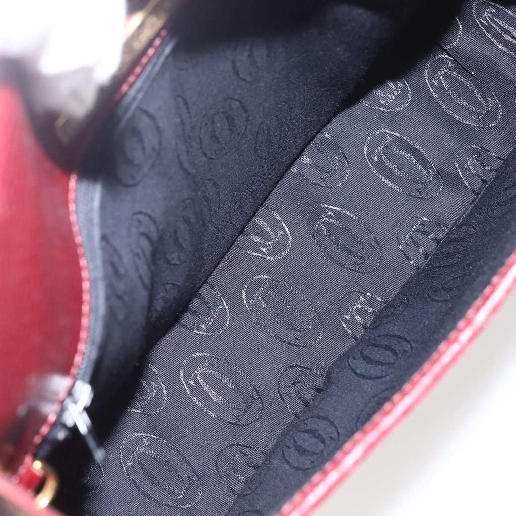 Cartier Must de Cartier Shoulder Bag Burgundy Leather Fair condition - Box View
