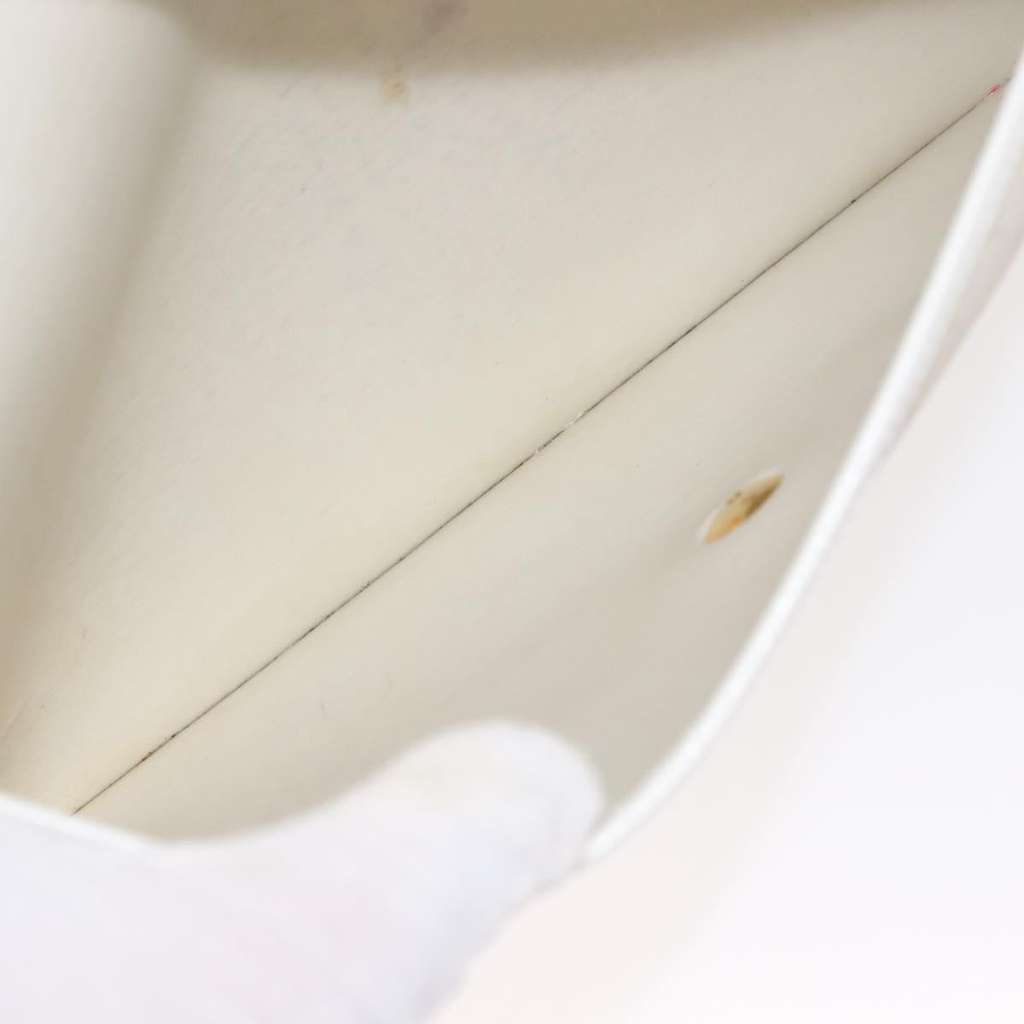 Christian Dior Vintage honeycomb clutch White Canvas Good condition - Box View