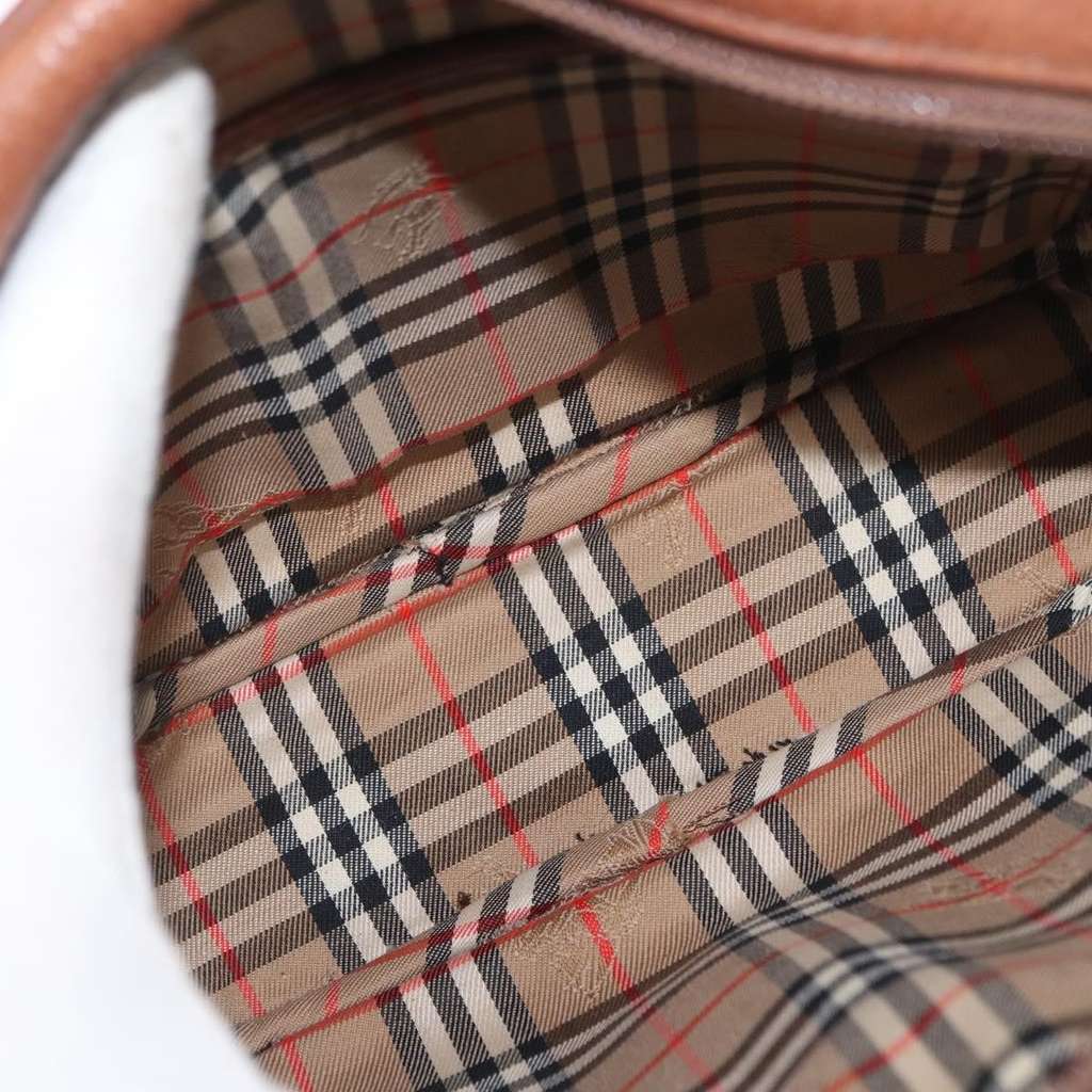 Burberry Vintage Shoulder Bag Brown Leather Good condition - Box View