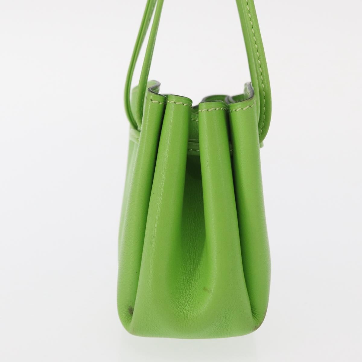 Hermès Vespa Pouch Green Leather Good condition - Model View