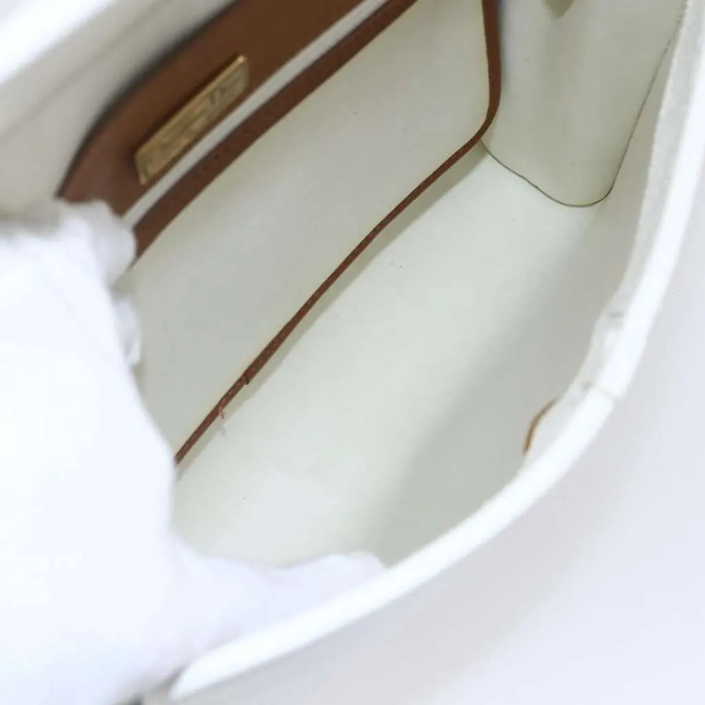 Dior Vintage CD Logo Shoulder Bag White Leather Good - Box View