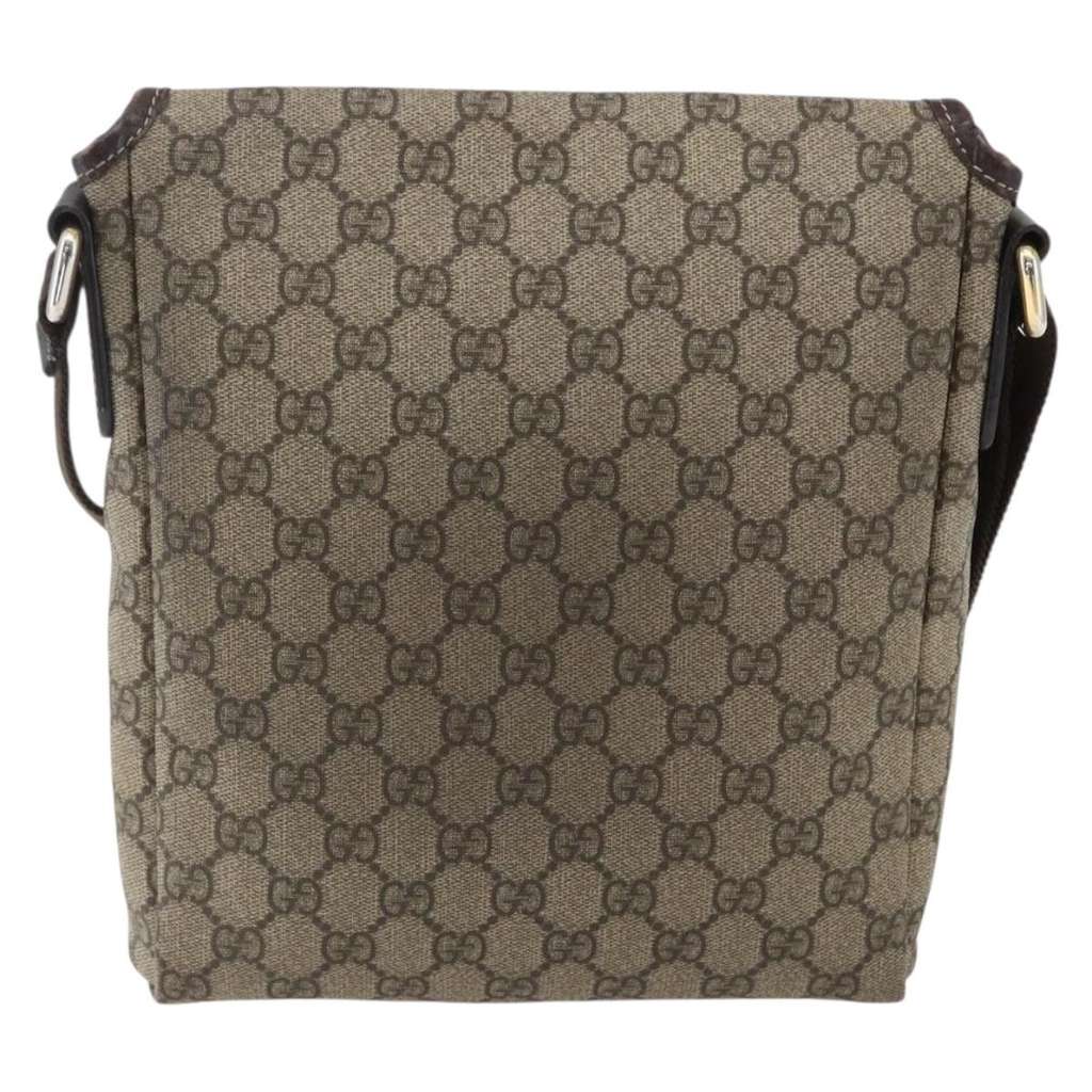 Gucci Flap Messenger Beige Canvas Good condition - Back View