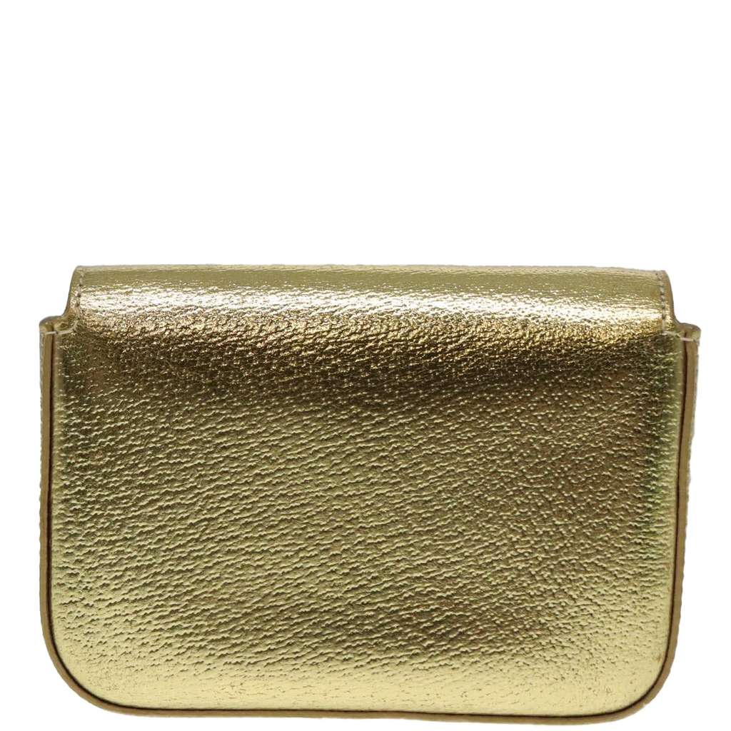 Prada Vintage Pouch Gold Leather Good condition - Back View