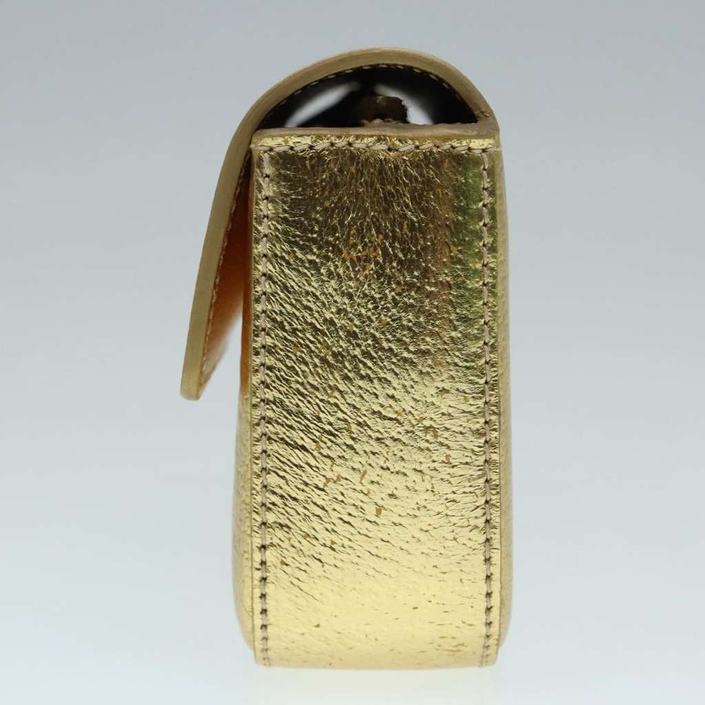 Prada Vintage Pouch Gold Leather Good condition - Inside View