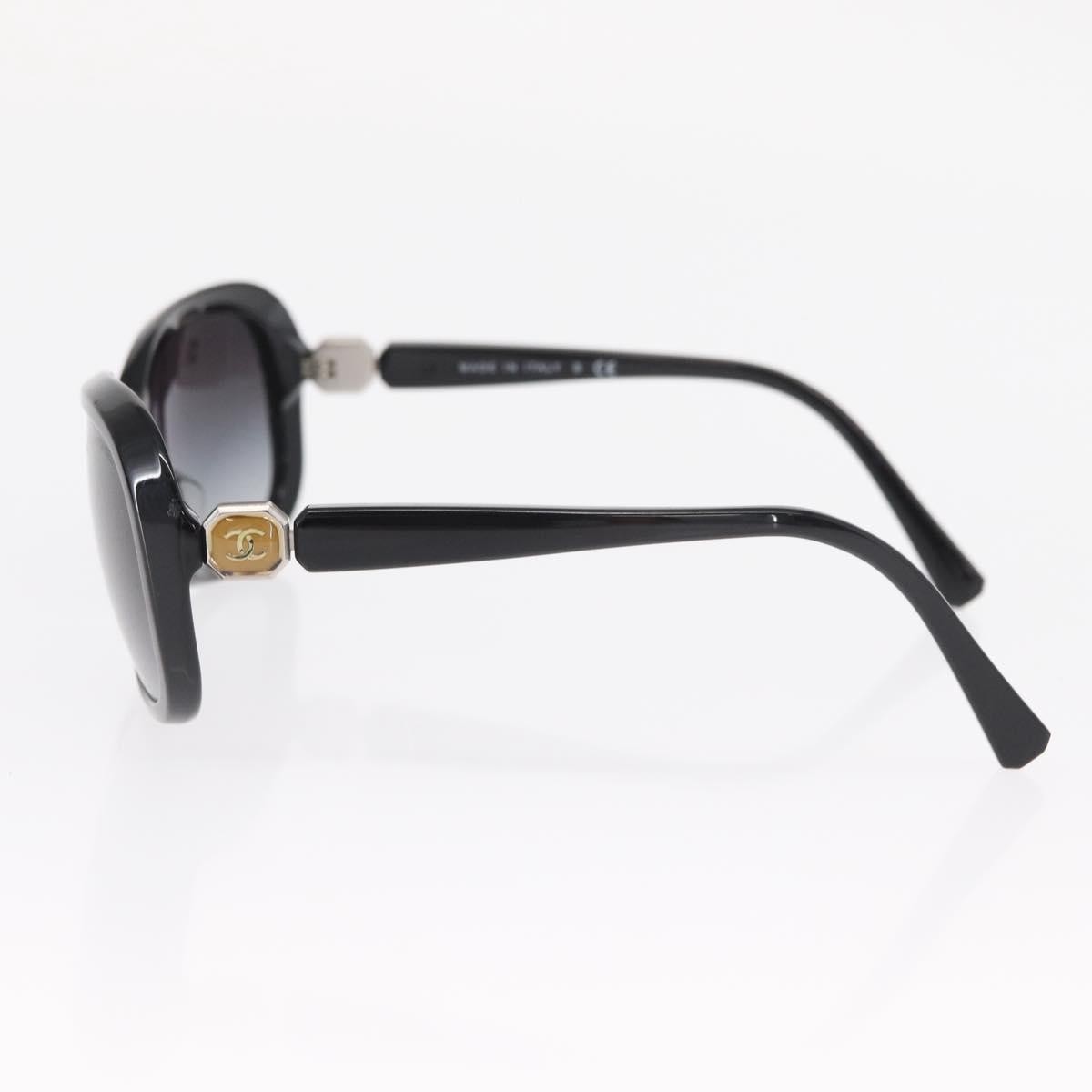 Chanel Logo CC Sunglasses Black Plastic Good condition - Inside View