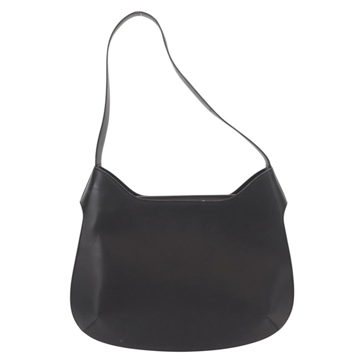 Salvatore Ferragamo Shoulder Bag Black Leather Good condition - Back View