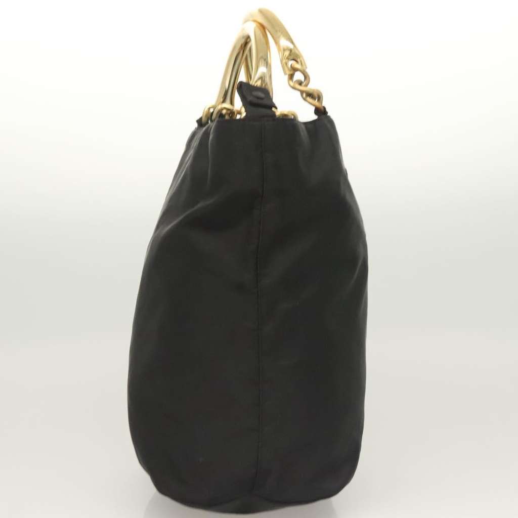 Prada Metal Handles Tote Black Good condition - Model View