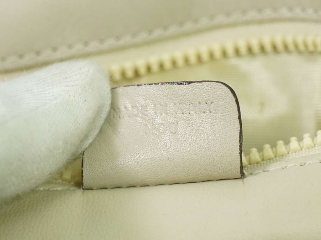 Celine Vintage Flap Shoulder Bag Beige Leather Good condition - Box View