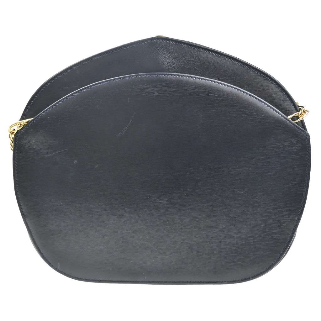 Cartier Vintage Shoulder Bag Navy Leather Good condition - Back View