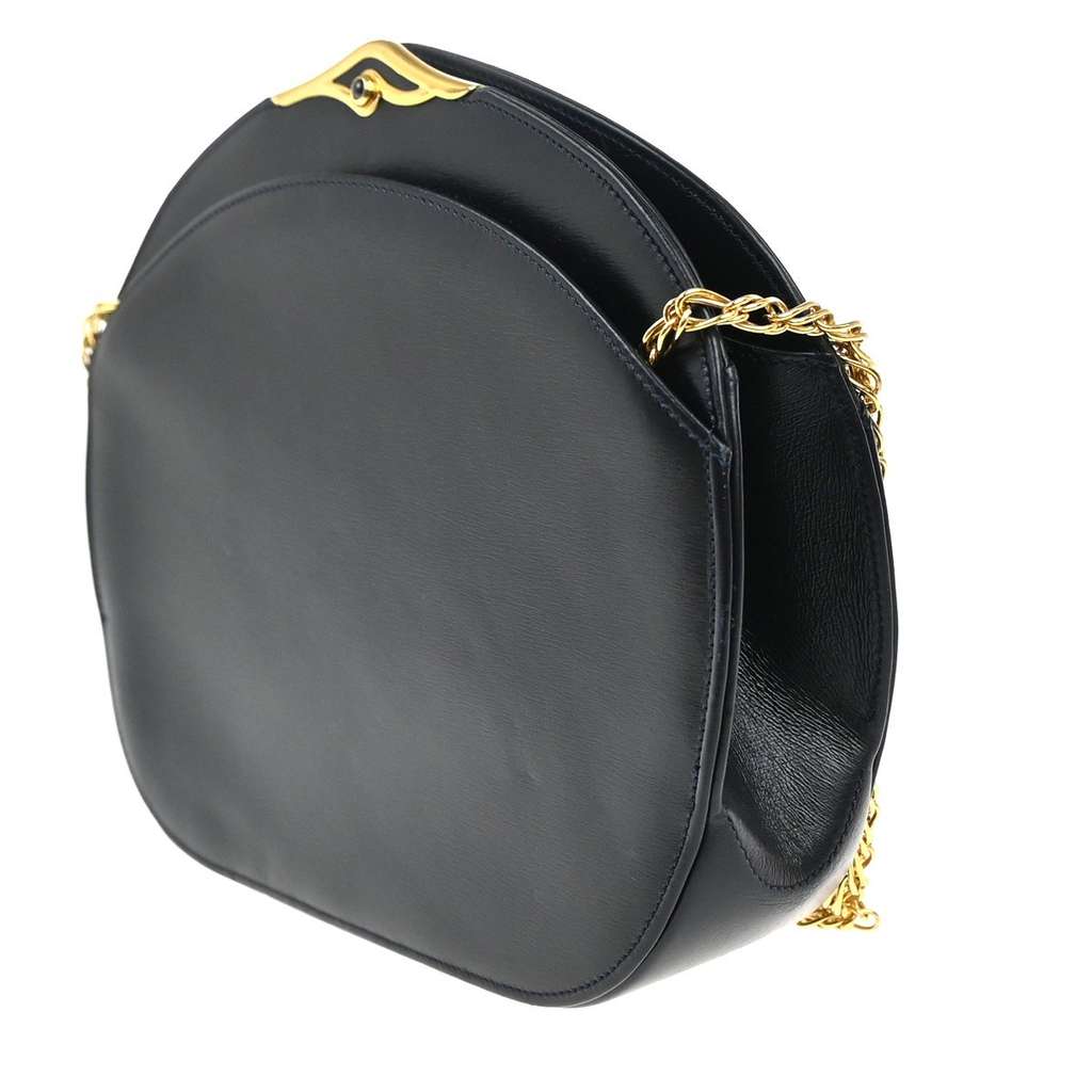 Cartier Vintage Shoulder Bag Navy Leather Good condition - Inside View