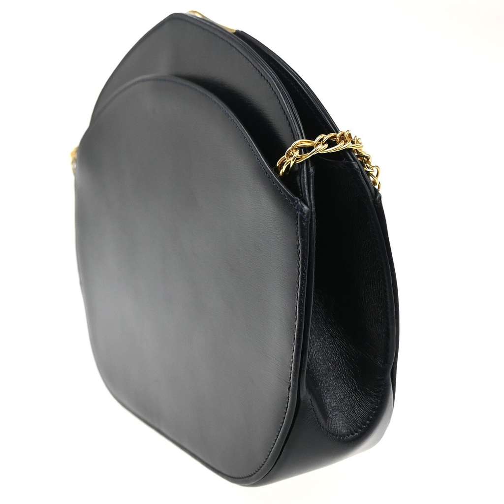 Cartier Vintage Shoulder Bag Navy Leather Good condition - Model View