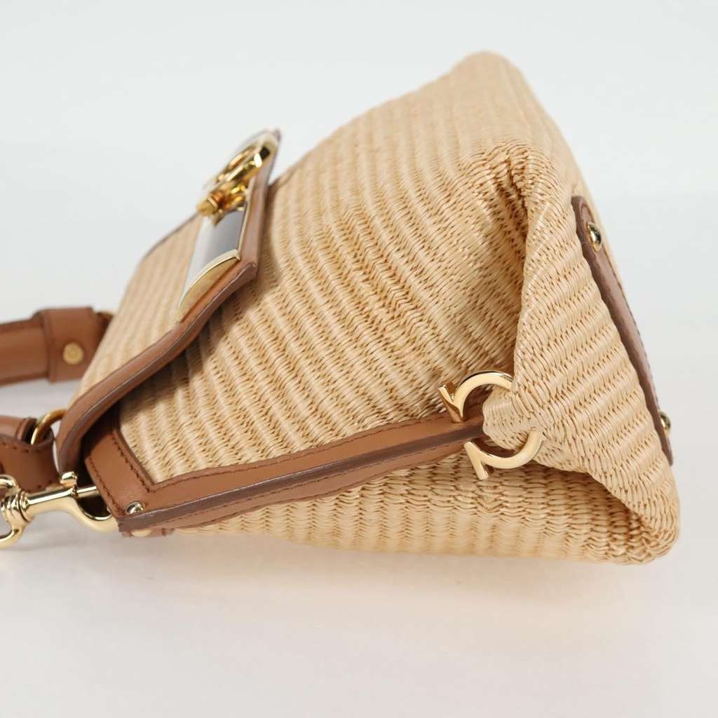 Salvatore Ferragamo Sofia Satchel Beige Wood Good condition - Inside View