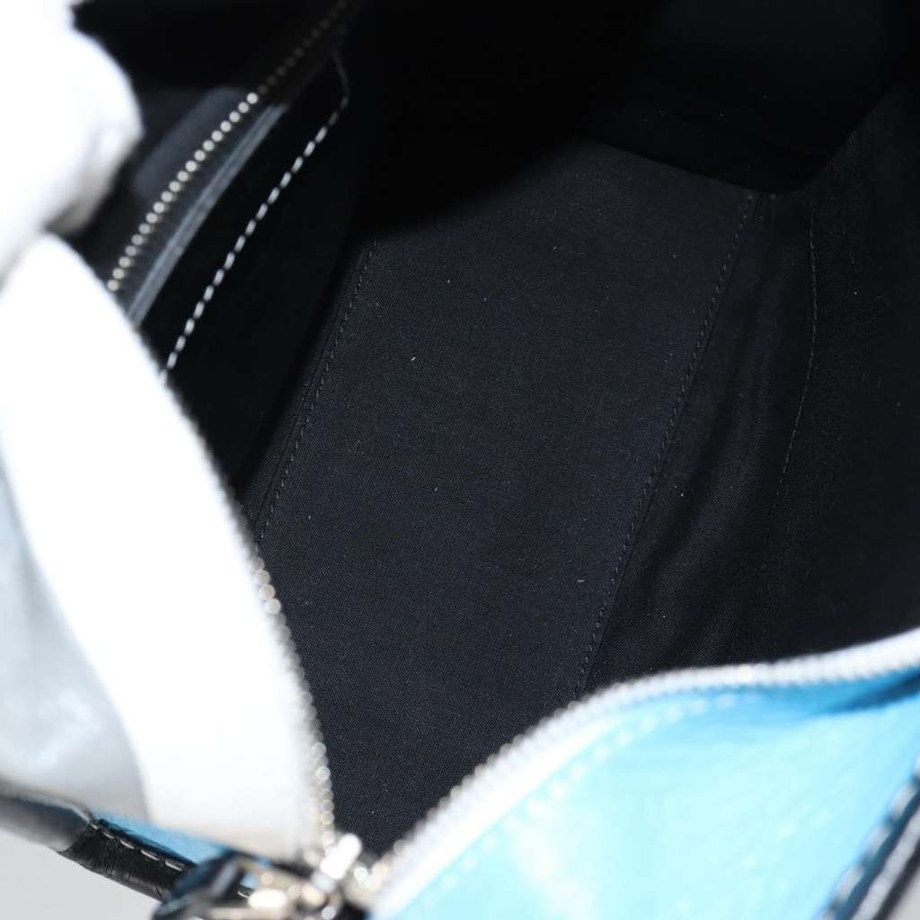 Balenciaga Bazar Convertible Tote Blue Leather Good condition - Box View