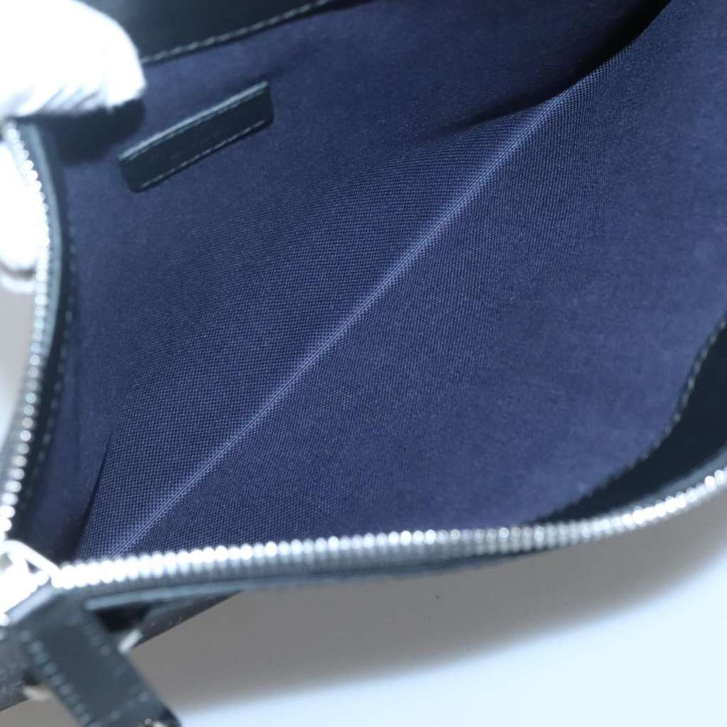 Salvatore Ferragamo Zip Pouch Black Leather Good condition - Box View