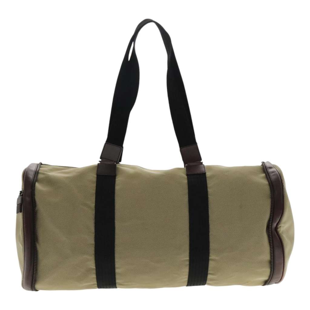 Salvatore Ferragamo Boston Bag Beige Canvas Good condition - Back View