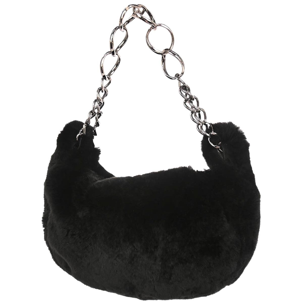 Chanel Chain Hobo Black Fur Good condition - Back View
