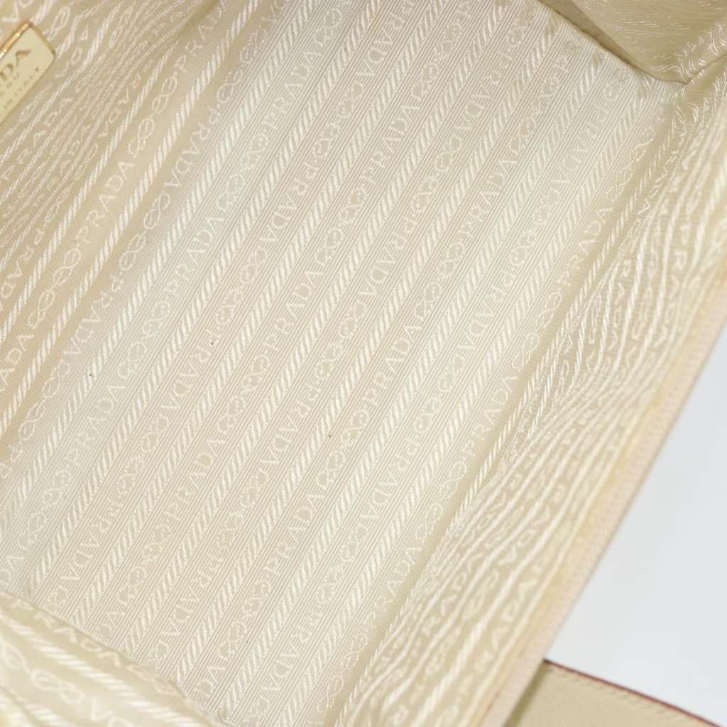 Prada Vintage Handbag Beige Leather Good condition - Box View