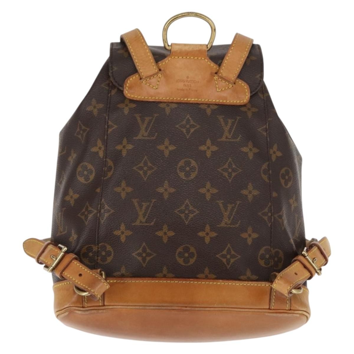 Louis Vuitton Vintage Montsouris Backpack Brown Canvas Fair condition - Back View