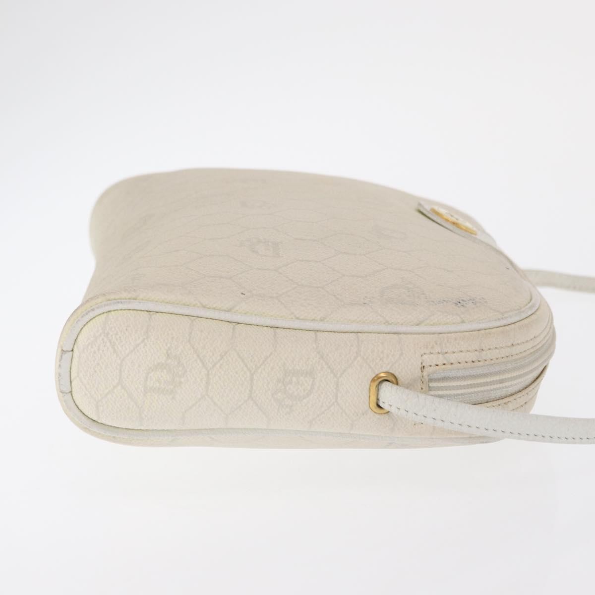Christian Dior Vintage Honeycomb Shoulder Bag White Canvas Fair condition - Inside View