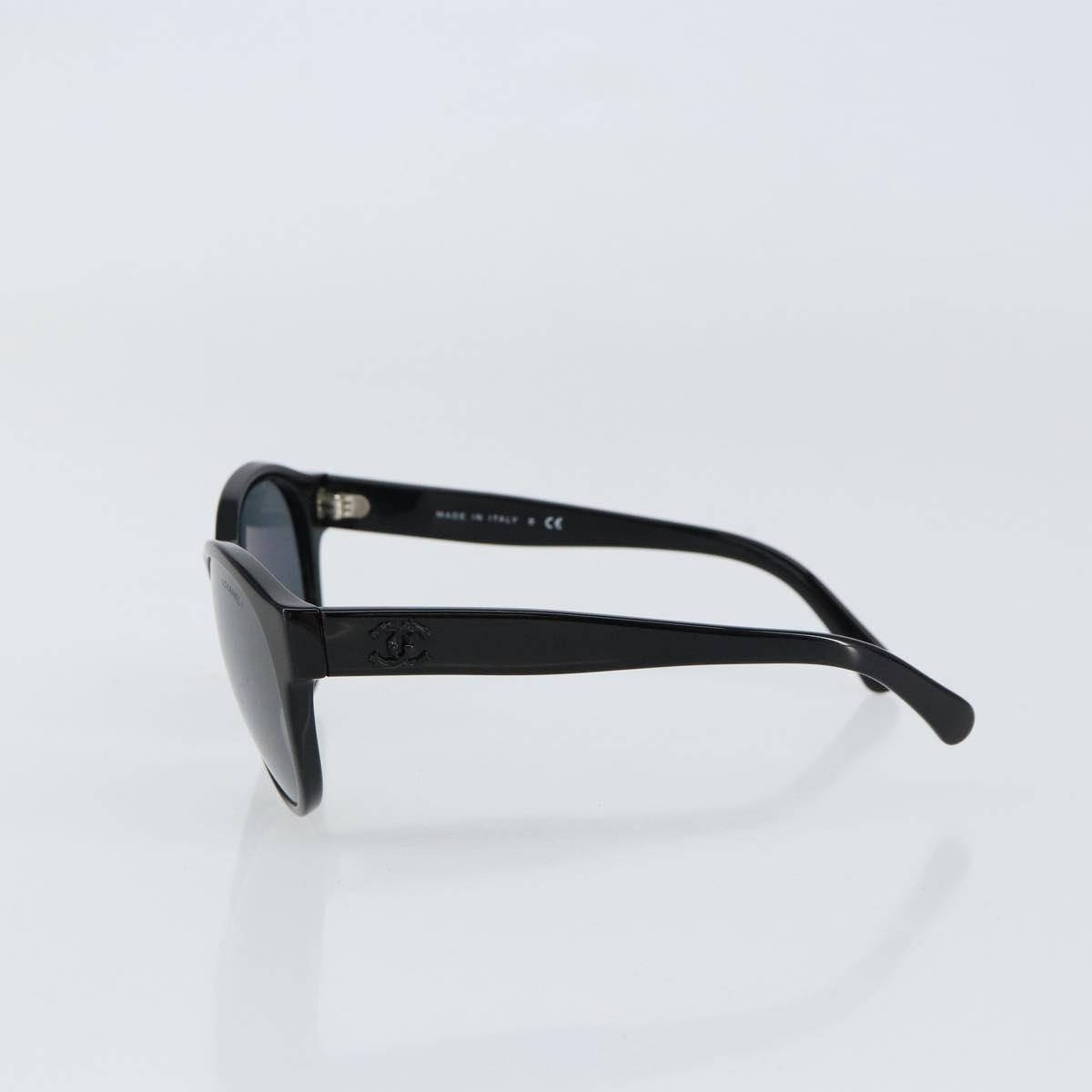 Chanel Logo CC Sunglasses Black Plastic Good condition - Inside View
