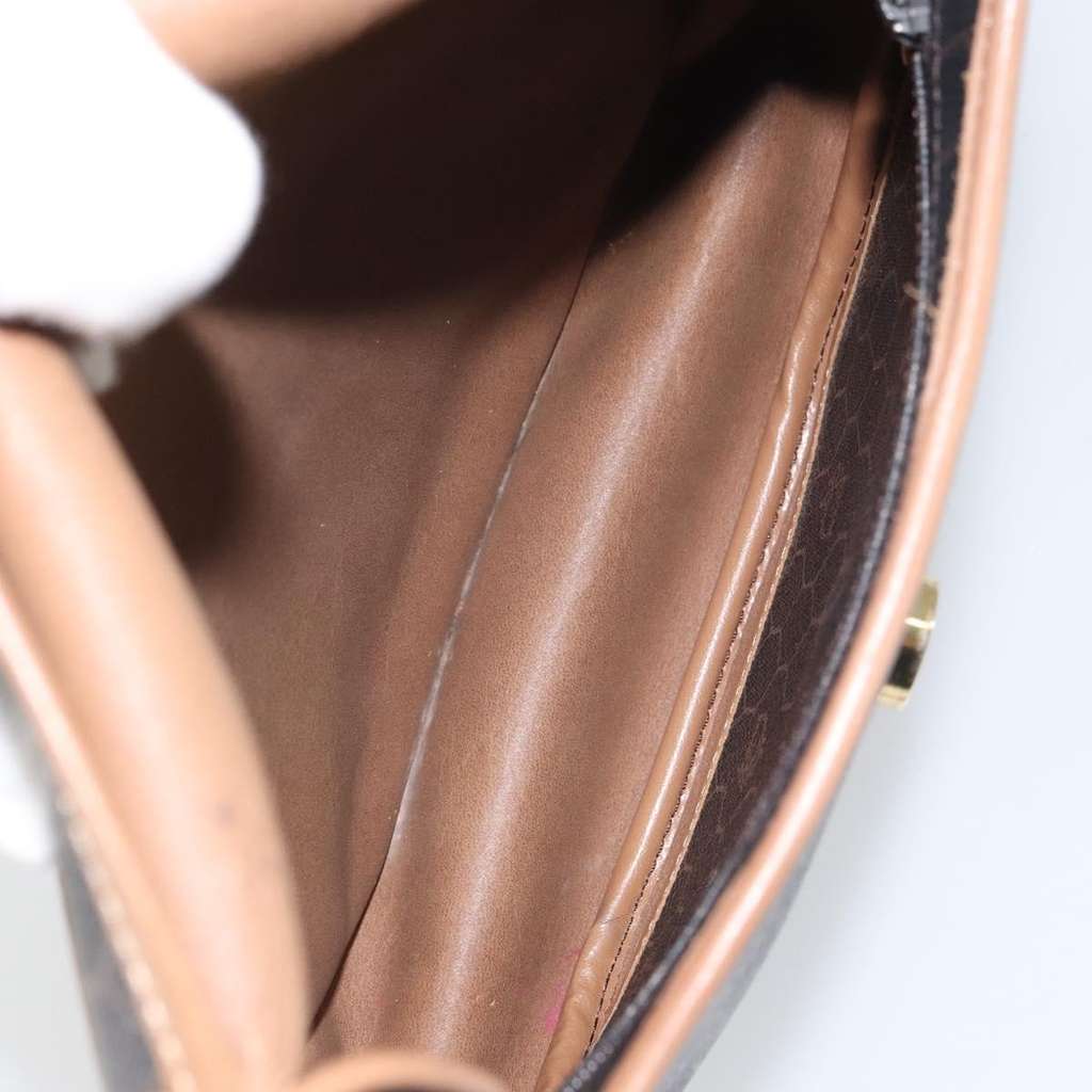 Christian Dior Vintage Honeycomb Flap Crossbody Bag Black Canvas Good condition - Box View