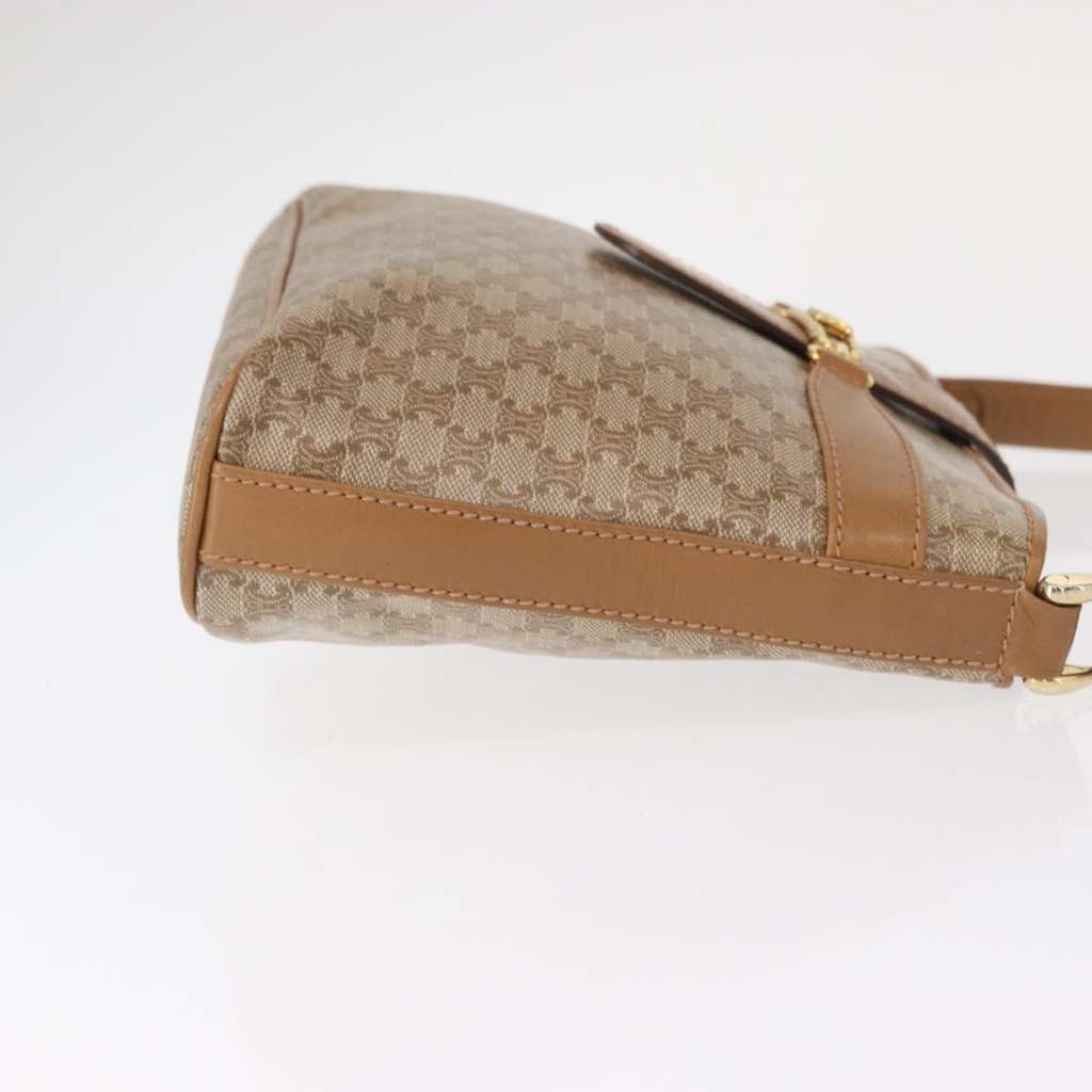 Celine Vintage Macadam Shoulder Bag Beige Canvas Good condition - Inside View
