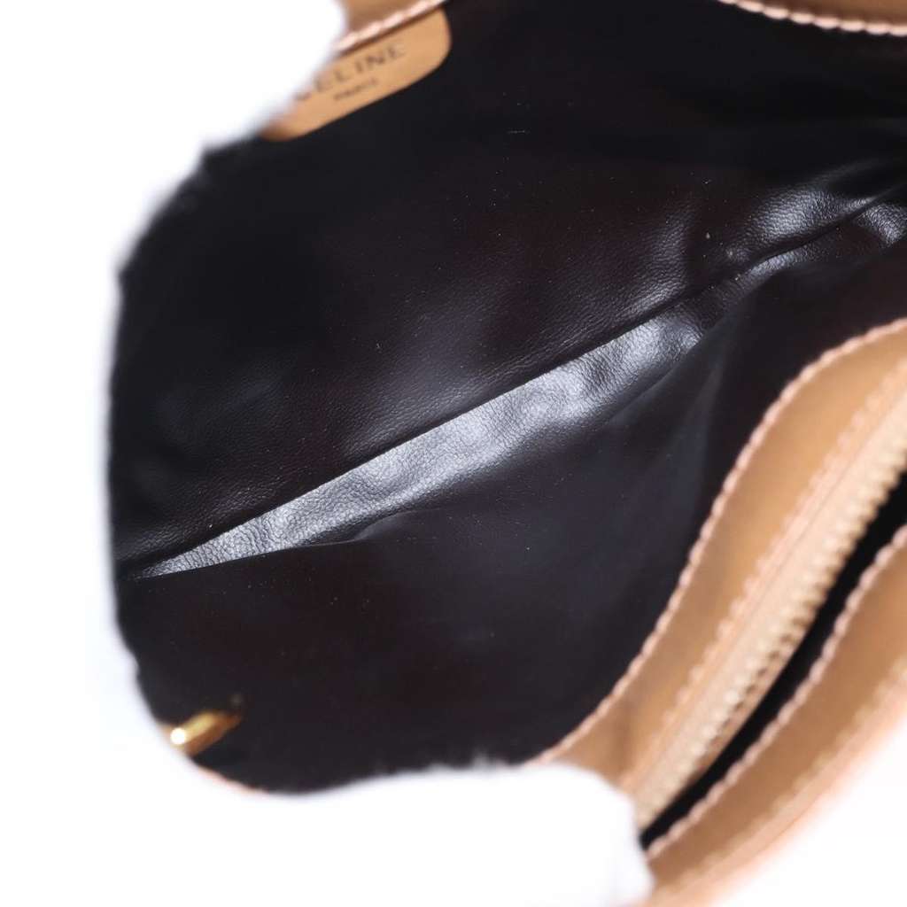 Celine Vintage Macadam Shoulder Bag Beige Canvas Good condition - Box View