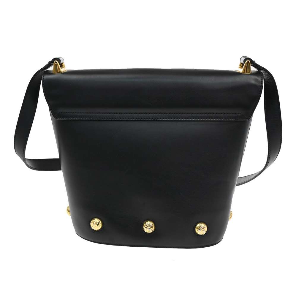 Salvatore Ferragamo Vintage Shoulder Bag Black Leather Good condition - Back View