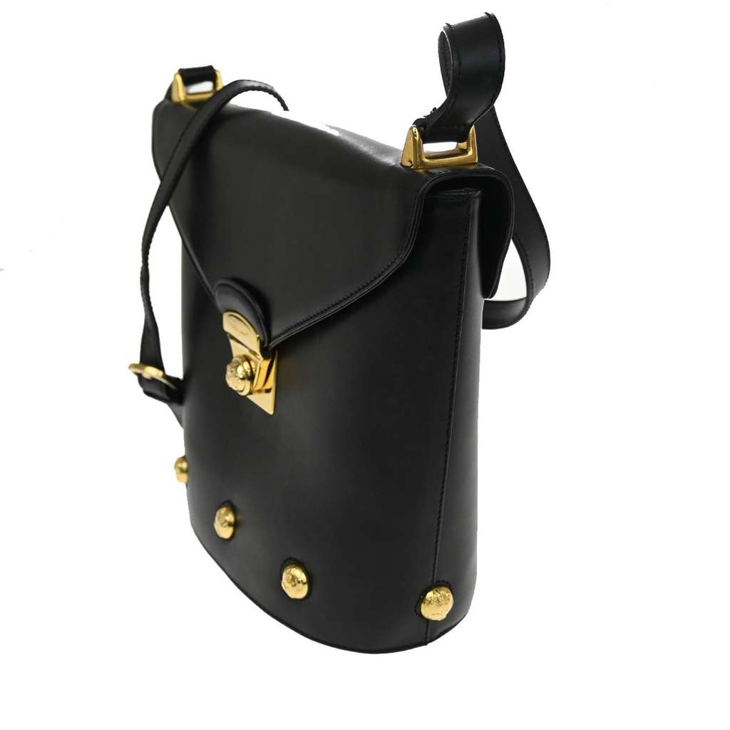 Salvatore Ferragamo Vintage Shoulder Bag Black Leather Good condition - Inside View