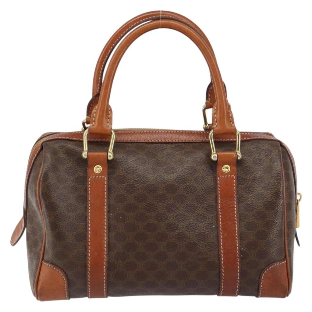 Celine Vintage Macadam Handbag Brown Canvas Good condition - Back View