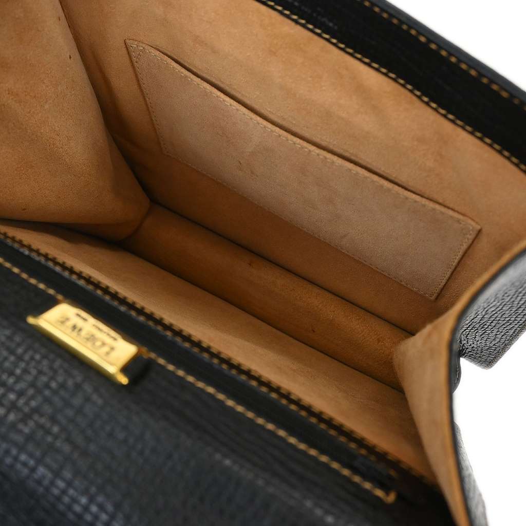 Loewe Barcelona Shoulder Bag Black Leather Good condition - Inside View