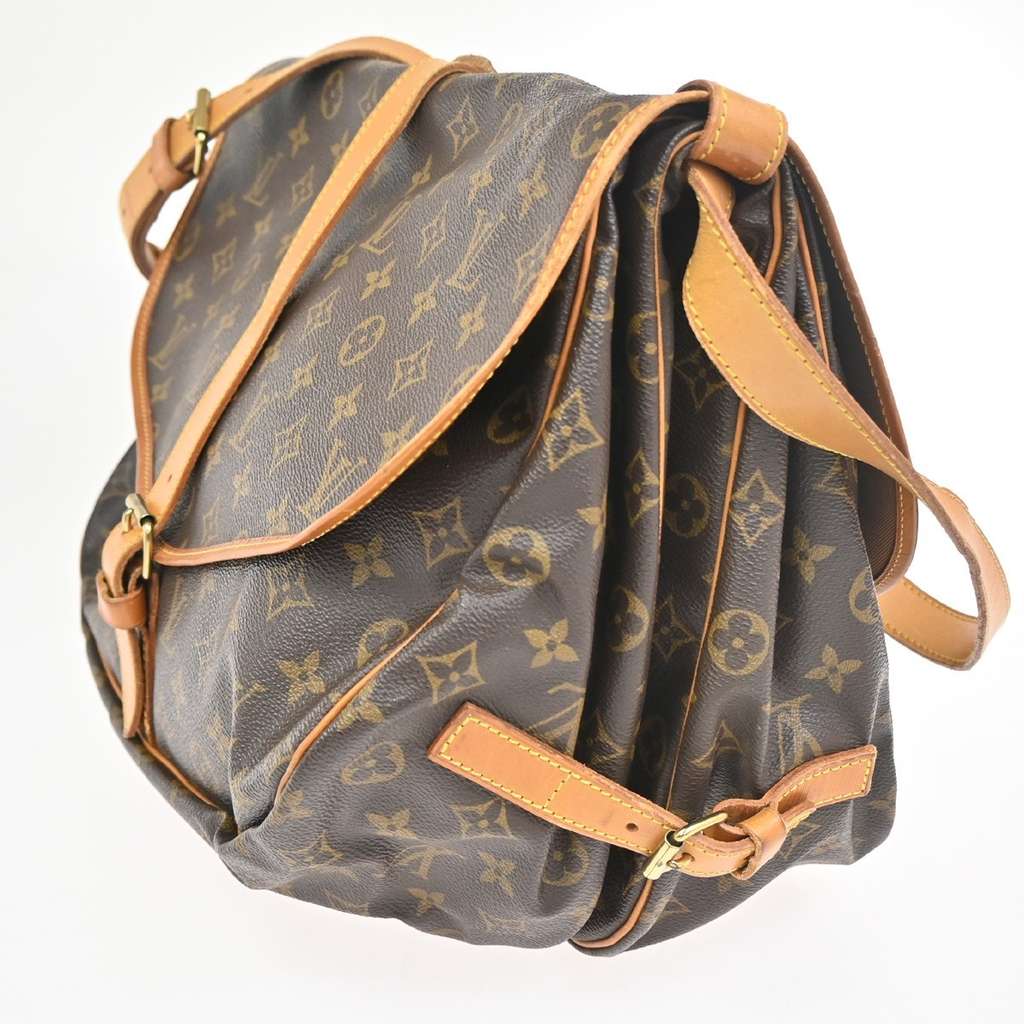 Louis Vuitton Saumur Handbag Brown Canvas Good condition - Inside View