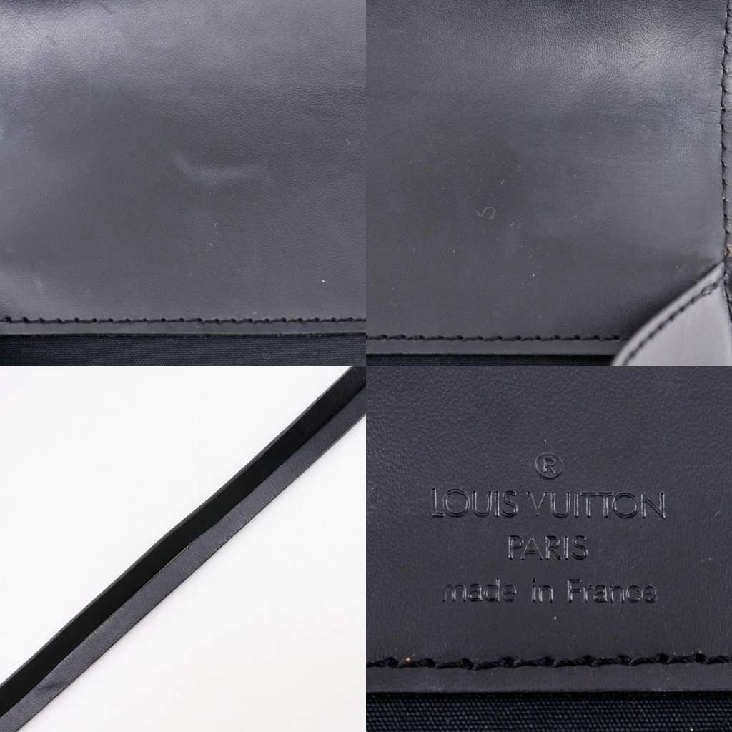 Louis Vuitton Dinard Handbag Black Leather Good condition - Model View