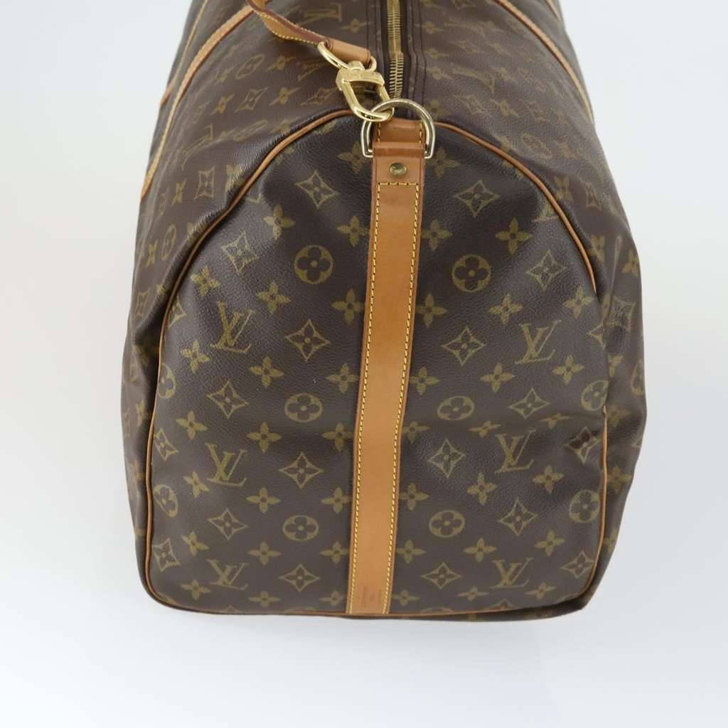 Louis Vuitton Keepall Bandouliere Bag Brown Canvas Good condition - Model View
