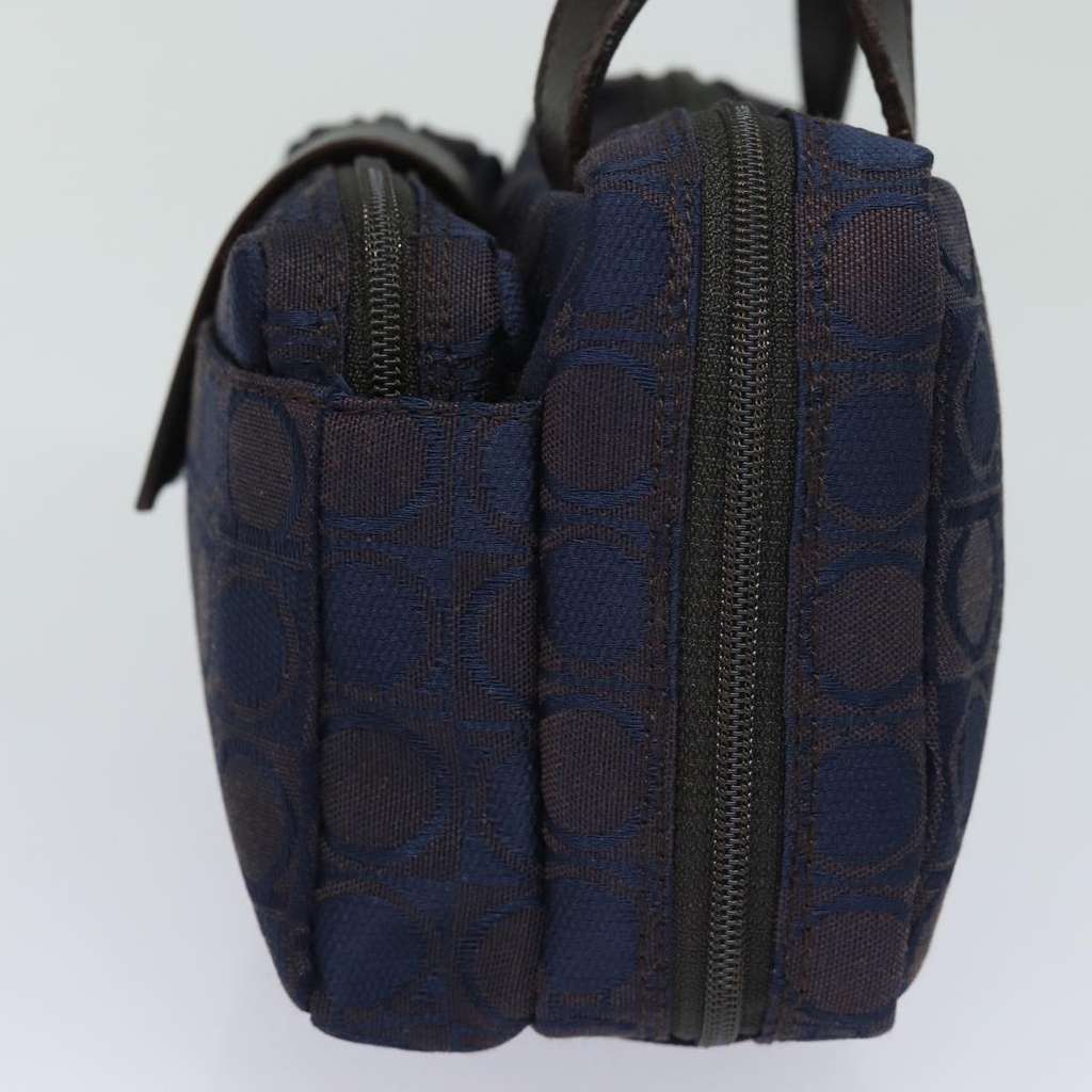 Salvatore Ferragamo Gancini mini handbag Navy Canvas Good condition - Inside View