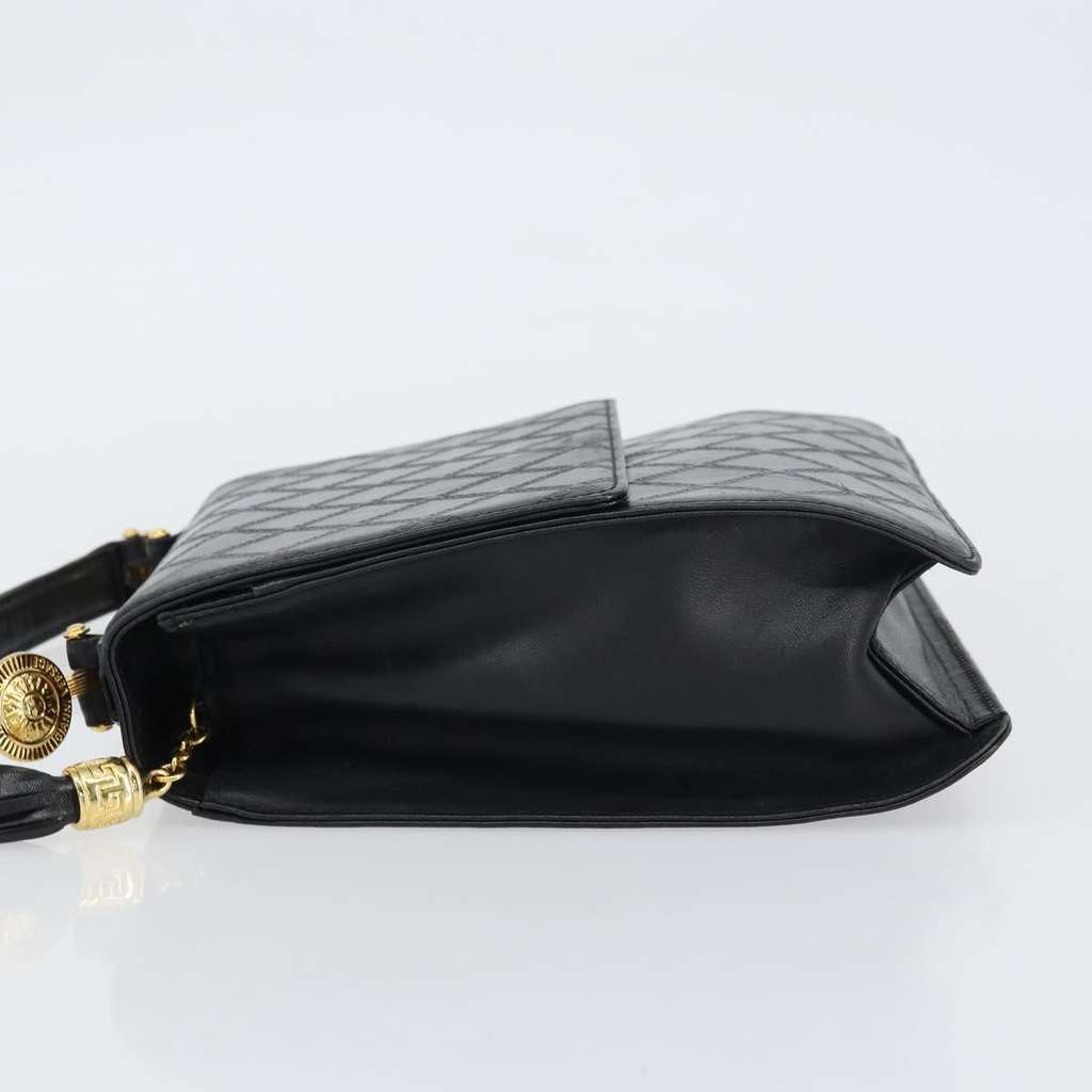 Versace Vintage Handbag Black Leather Good condition - Model View