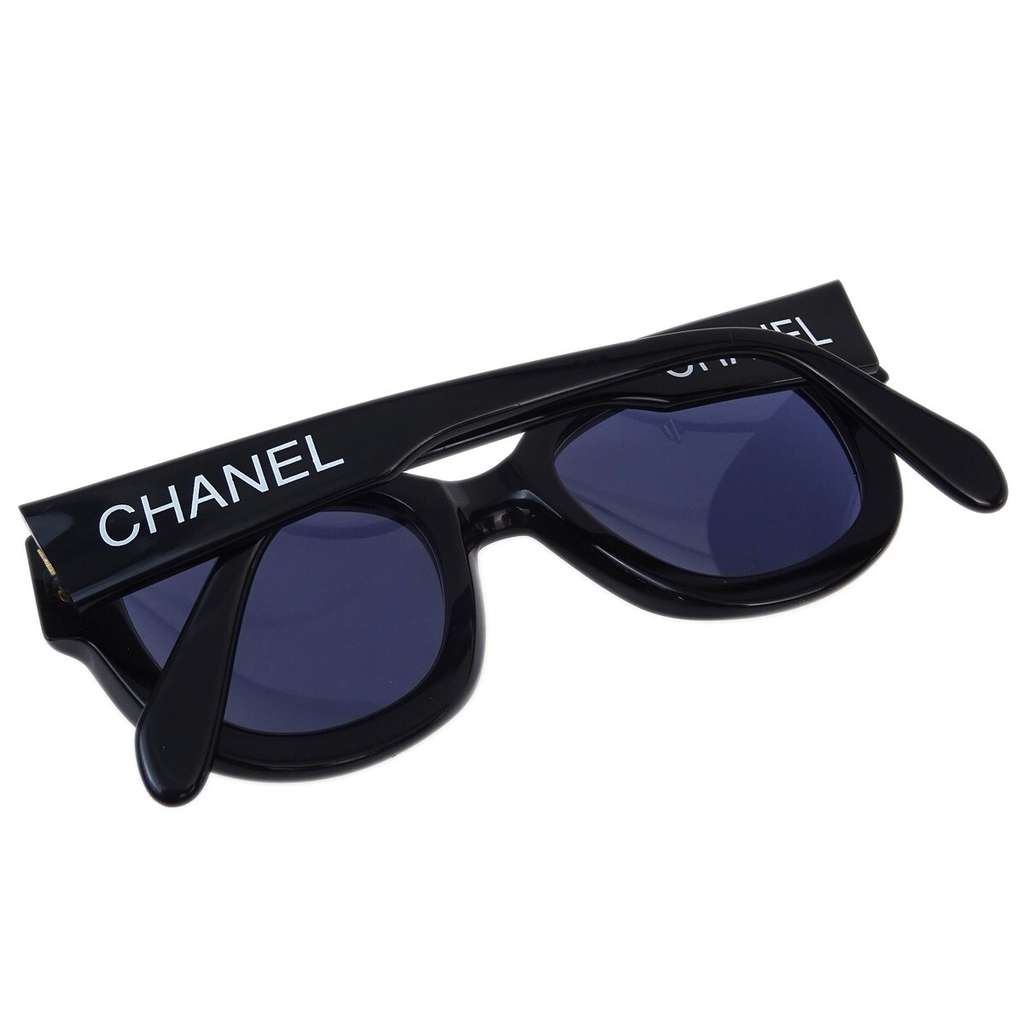 Chanel CHANEL Logo Sunglasses Eye Wear Black Plastic Good condition - Inside View