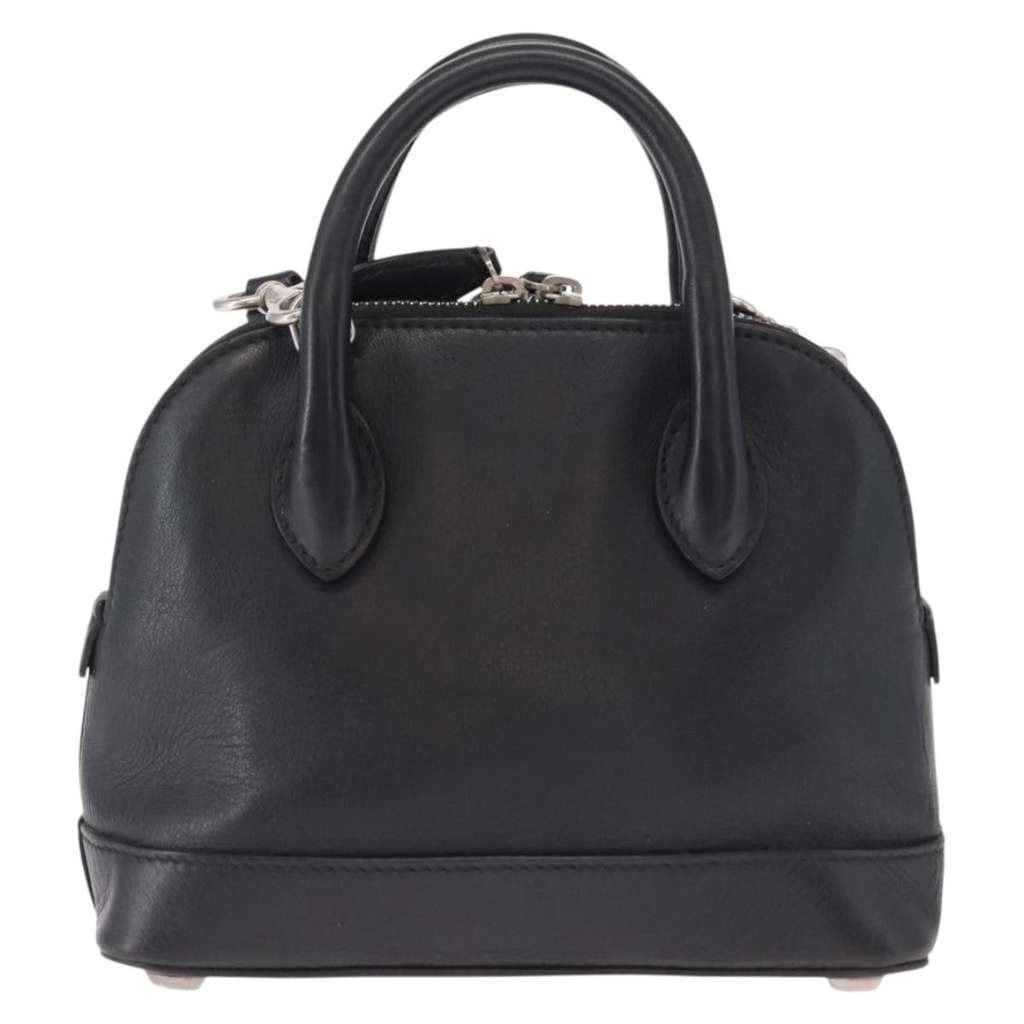 Balenciaga Logo Ville Bag Black Leather Good condition - Back View