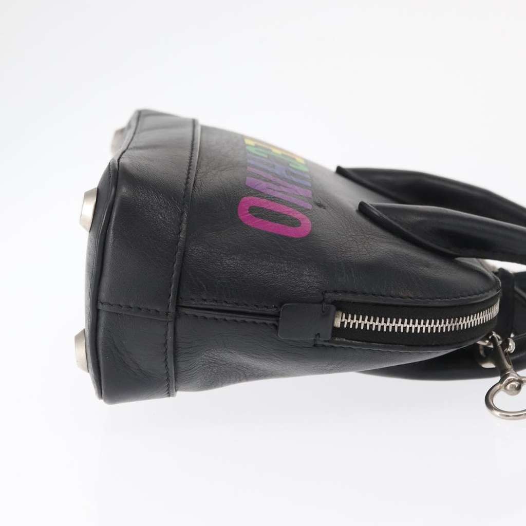 Balenciaga Logo Ville Bag Black Leather Good condition - Inside View