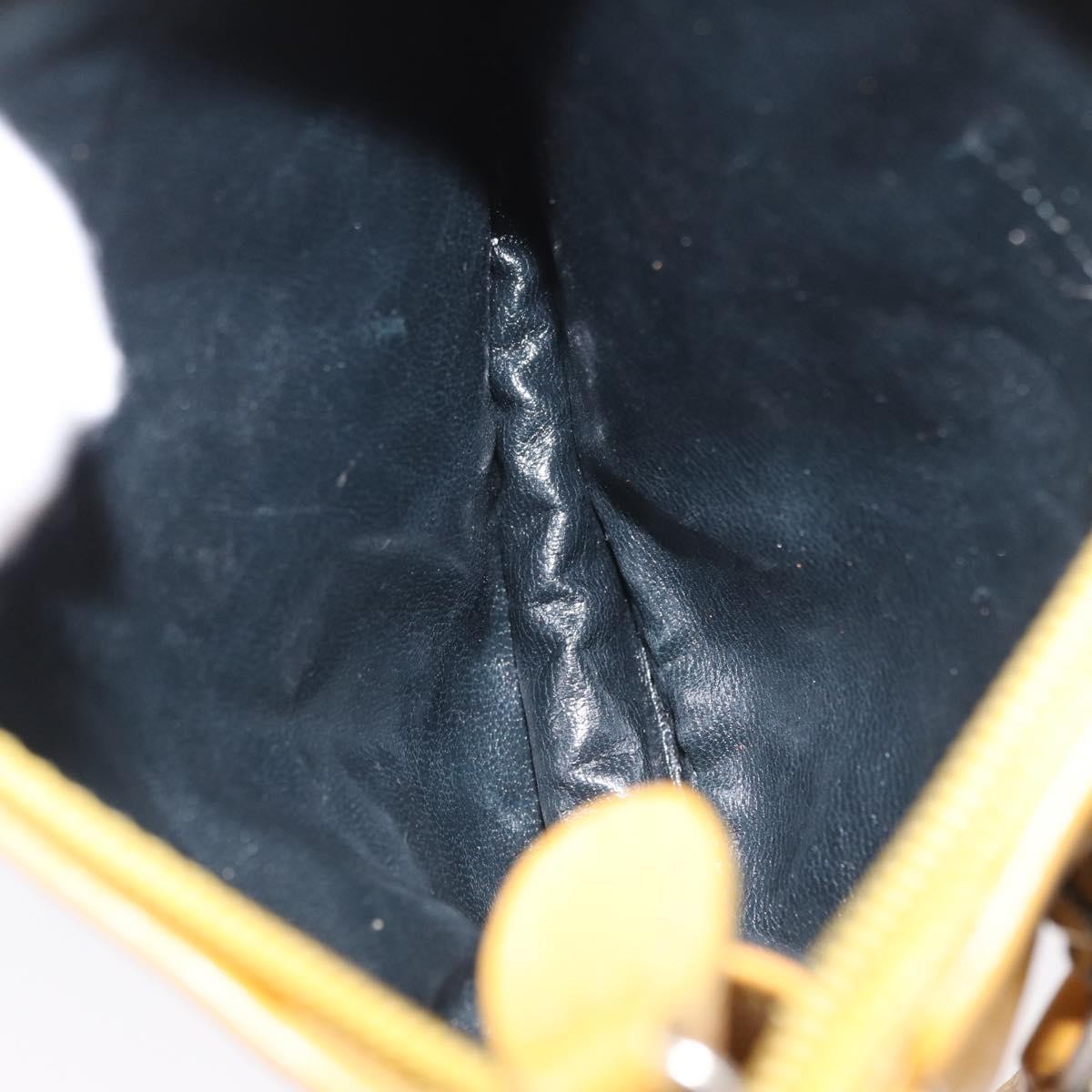 Christian Dior Vintage CD Logo Shoulder Bag Yellow Leather Fair condition - Box View